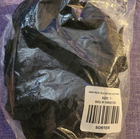 Big Bow Satin Bodysuit - Picture 5 of 5